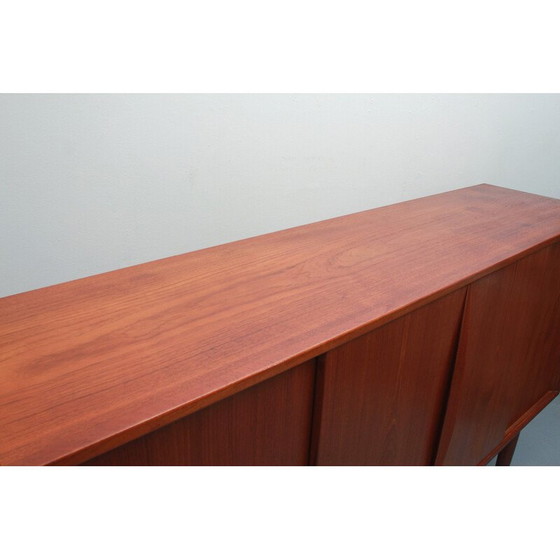 Image 1 of Vintage highboard in teak met schuifdeuren, jaren 1960