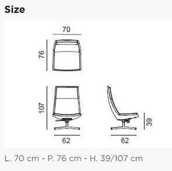 Image 1 of Arper Fauteuil Catifa 70 Leer