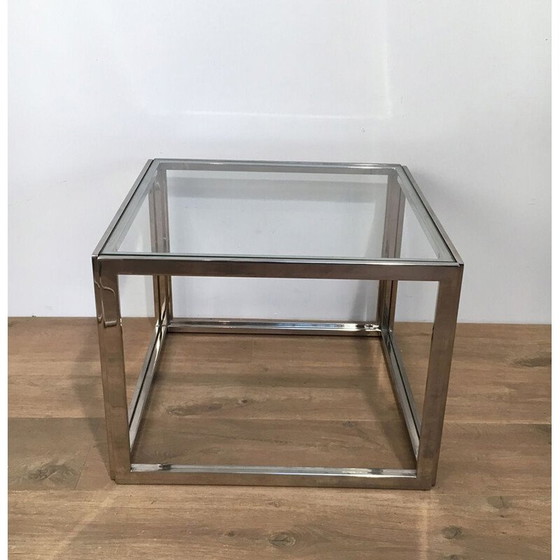 Image 1 of Paar vintage chromen bankeinden, 1970