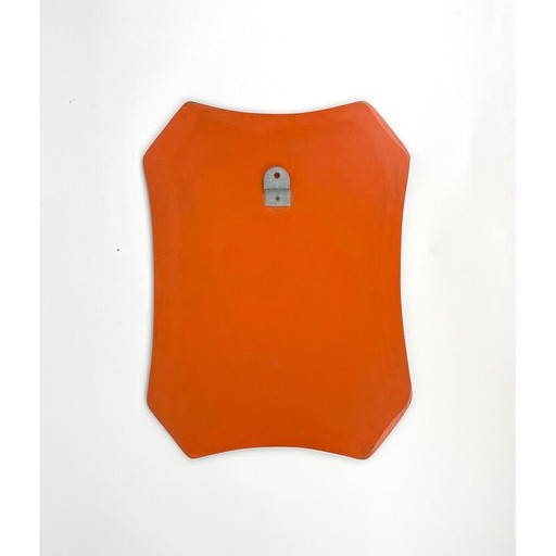 Mid Century blauwe glazen spiegel van Veca, Italië 1960-1970