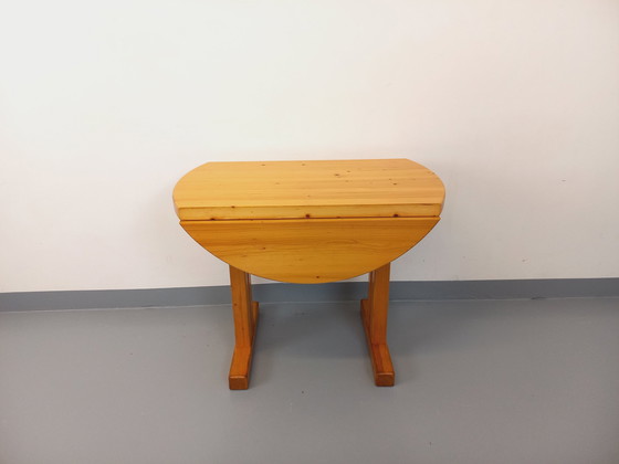 Image 1 of Charlotte Perriand Les Arcs Vintage Ronde Grenen Eettafel 60s 70s