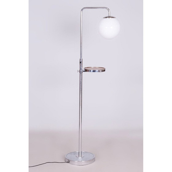 Image 1 of Vintage vloerlamp in verchroomd staal en glas van Hynek Gottwald, Tsjecho-Slowakije