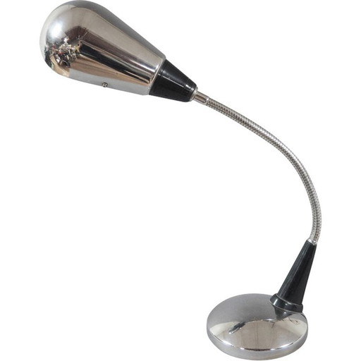 Vintage flexibele metalen bureaulamp, 1960