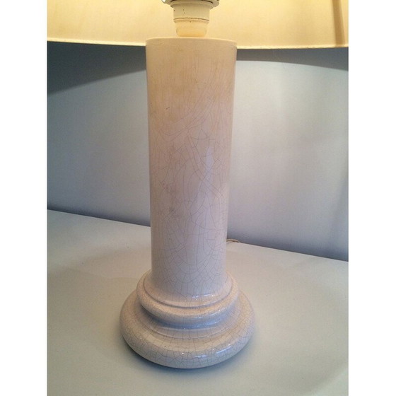 Image 1 of Paar vintage Franse lampen in beige keramiek, 1970