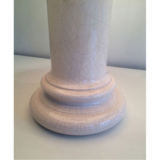 Image 1 of Paar vintage Franse lampen in beige keramiek, 1970