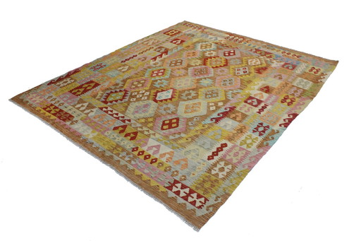 Originele oude stijl Kelim Afghan 250 X 212 Cm Top staat