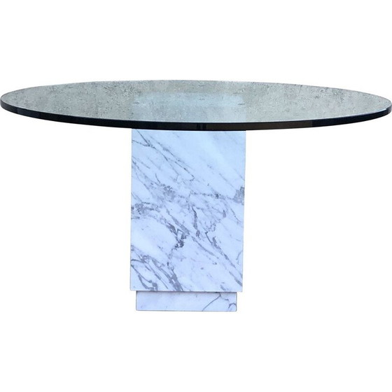 Image 1 of Grote vintage tafel in Carrara marmer 1970