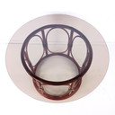 Vintage manou met rookglas eetkamertafel