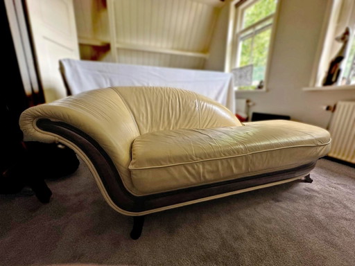 Chaise Longue Bank, Italiaans Design (Alberto Nieri) Leer