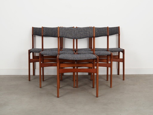 Set van zes teakhouten stoelen, Deens ontwerp, 1960S, Productie: Denemarken