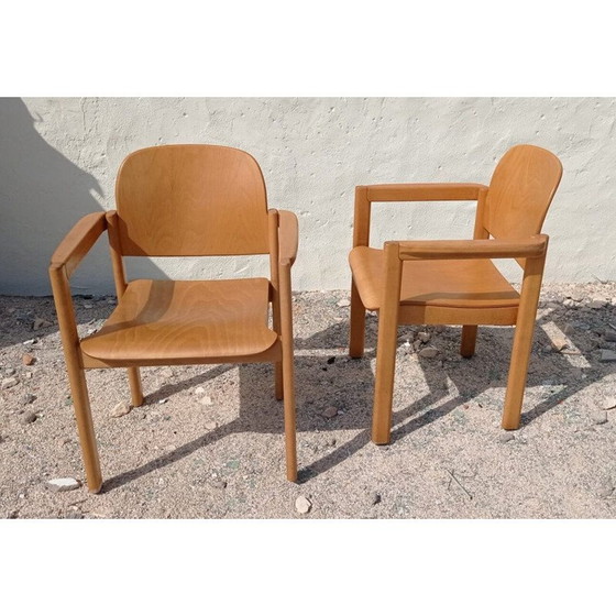 Image 1 of Paar vintage eiken fauteuils, Zwitserland