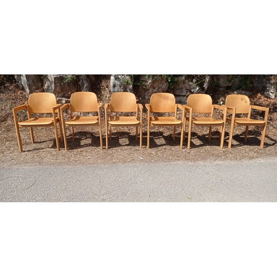 Image 1 of Paar vintage eiken fauteuils, Zwitserland