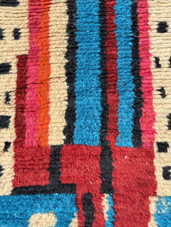 Image 1 of Modern Abstract Marokkaans Berber Runner-tapijt