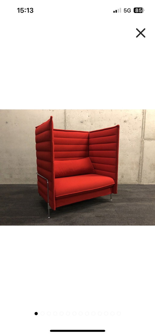 Vitra Alcove Love Seat Sofa met hoge rugleuning