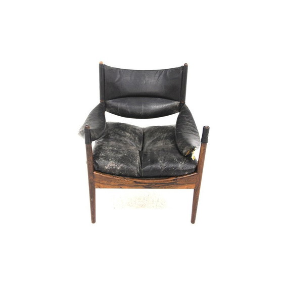 Image 1 of Vintage "Modus" leren fauteuil van Kristian Vedel voor Søren Willadesen Møbelfabrik, Denemarken 1960