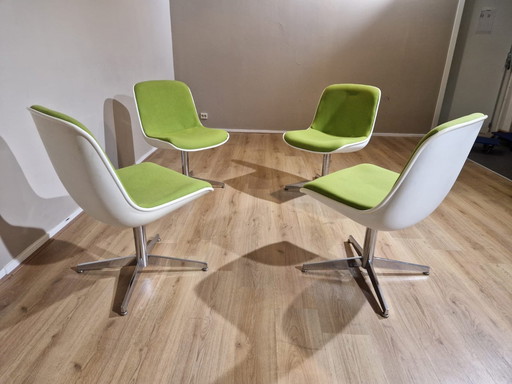 4X Steelcast Strafor Stoelen - Vintage - Space Age - Design