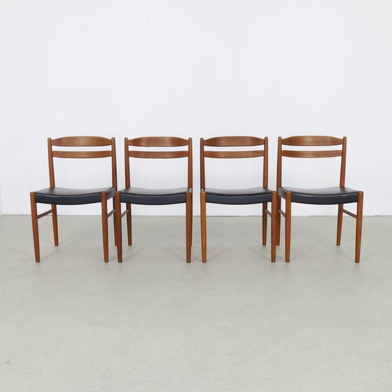 Image 1 of 4X Eetkamerstoel Teak Carl Ekström Deens Vintage 1960