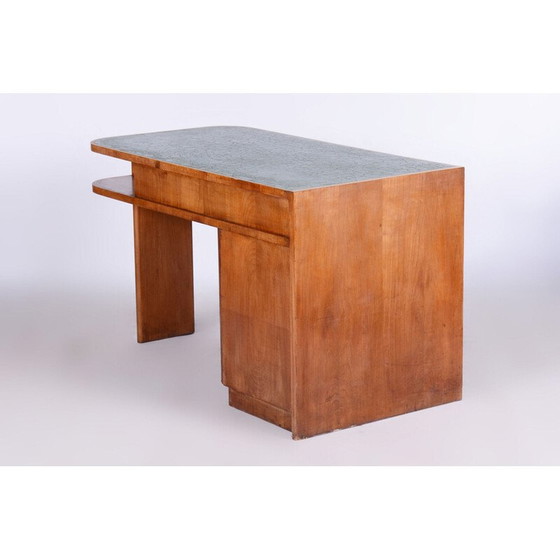 Image 1 of Vintage Art Deco kersenhouten bureau door J. Halabala voor Up Zavody, Tsjecho-Slowakije 1930