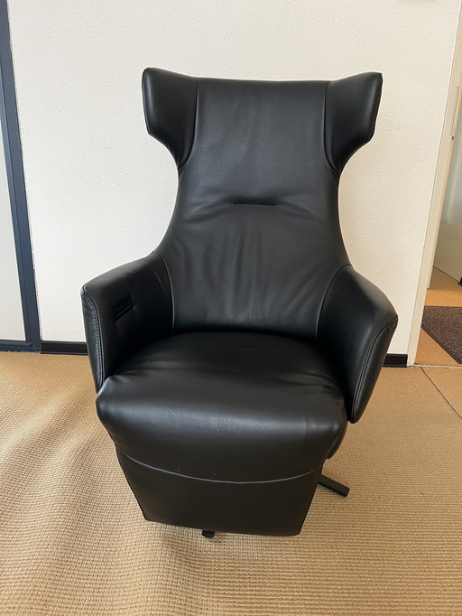 Relax4U Fauteuil Zwart Leer