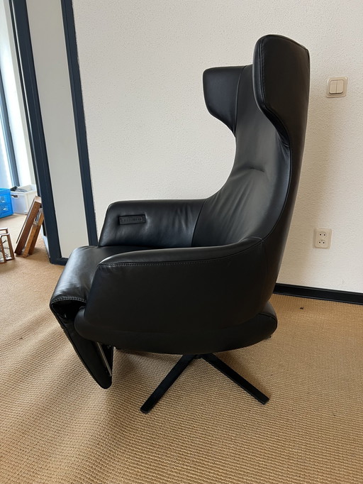 Relax4U Fauteuil Zwart Leer