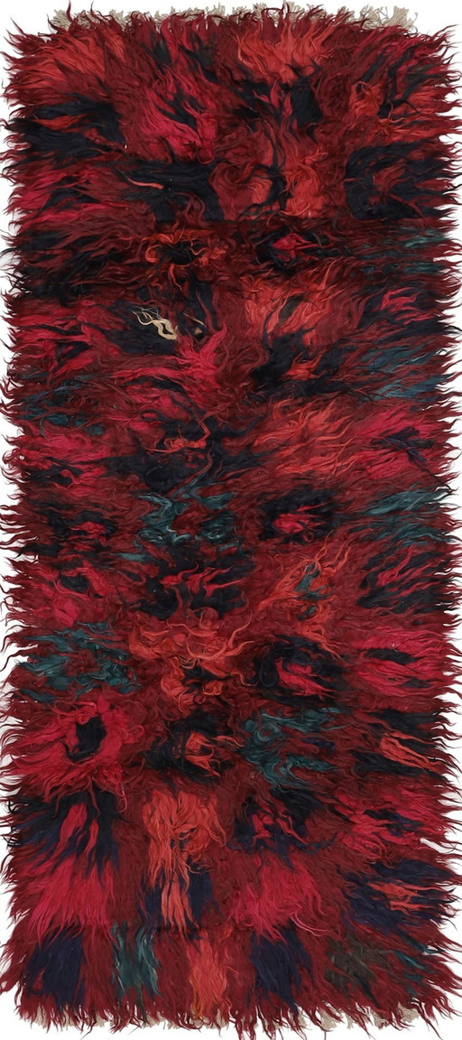 Designer Handgeweven Kelim Modern en Planten Natuurkleur - Kelim - 270 Cm - 100 Cm - Shaggy Kelim