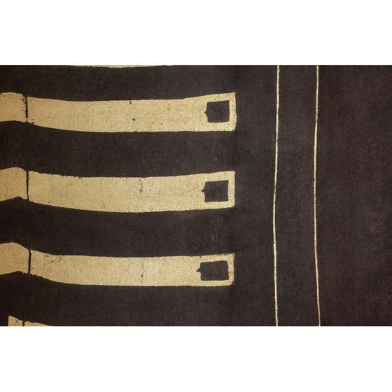 Image 1 of Vintage decoratief paneel met een staande vrouw met haar gezicht in driekwartperspectief, Frankrijk