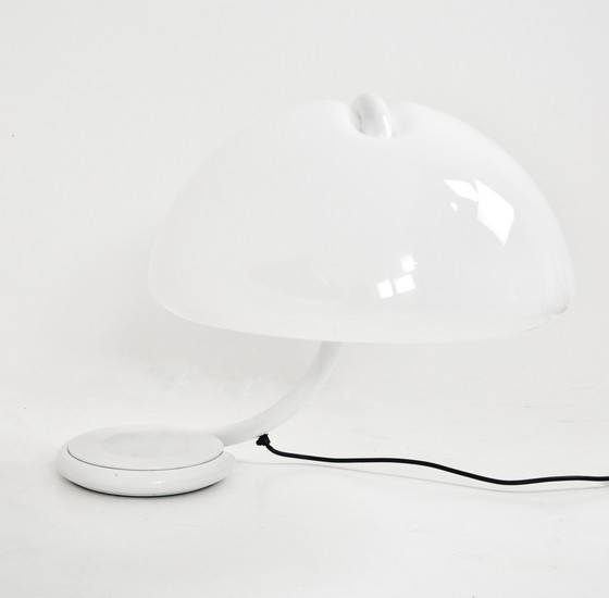 Image 1 of Witte Serpente tafellamp van Elio Martinelli voor Martinelli Luce, 1960