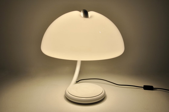 Image 1 of Witte Serpente tafellamp van Elio Martinelli voor Martinelli Luce, 1960