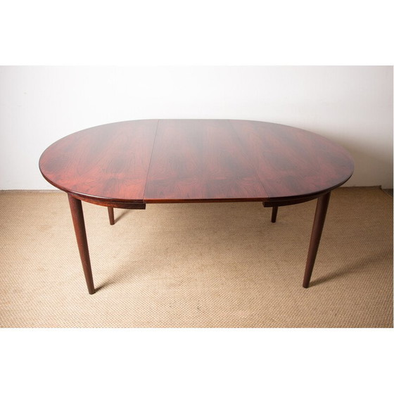 Image 1 of Vintage uitschuifbare eettafel in rozenhout, Denemarken 1960