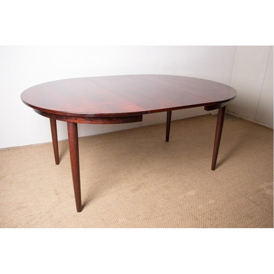 Image 1 of Vintage uitschuifbare eettafel in rozenhout, Denemarken 1960