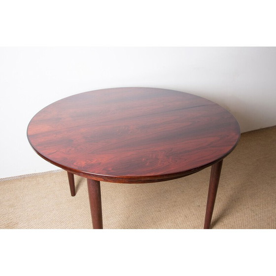 Image 1 of Vintage uitschuifbare eettafel in rozenhout, Denemarken 1960