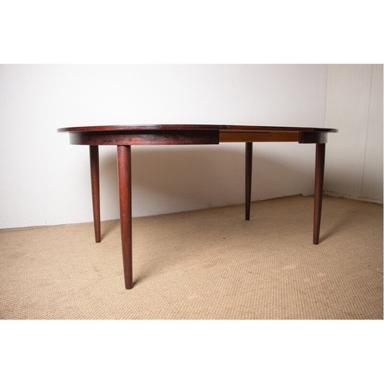 Image 1 of Vintage uitschuifbare eettafel in rozenhout, Denemarken 1960