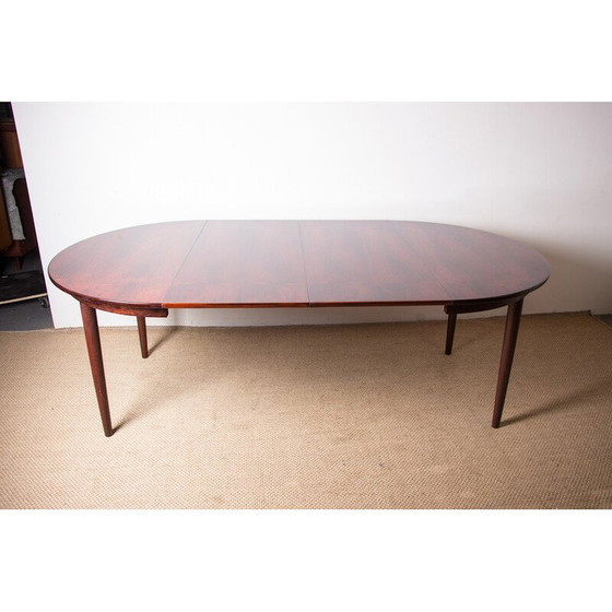 Image 1 of Vintage uitschuifbare eettafel in rozenhout, Denemarken 1960
