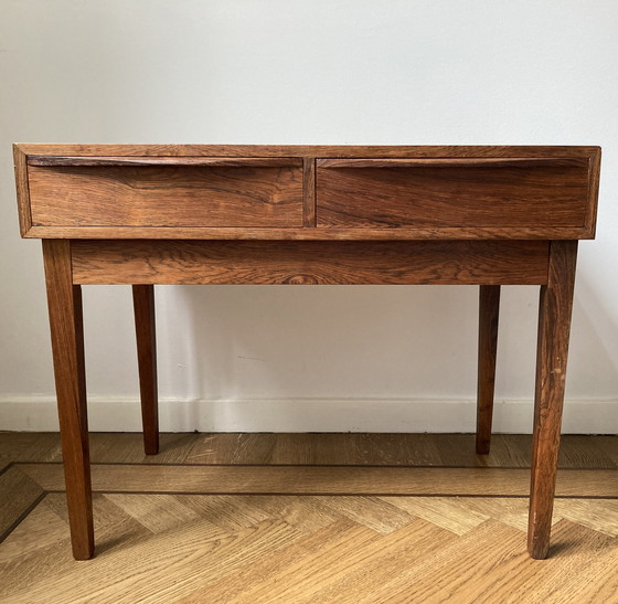 Image 1 of Mid Century Rozenhout Console Tafel