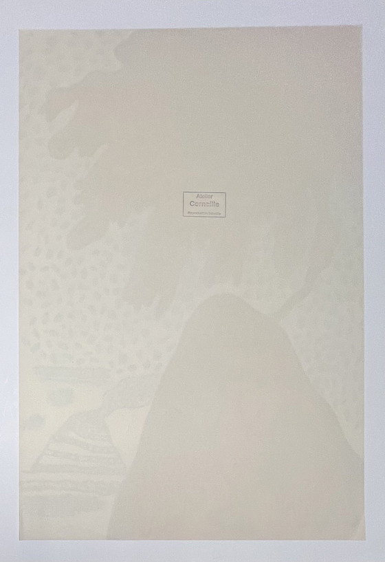 Image 1 of Gesigneerd; Guillaume Corneille Lithografie Le Volcan Editie van 25 exemplaren 1973