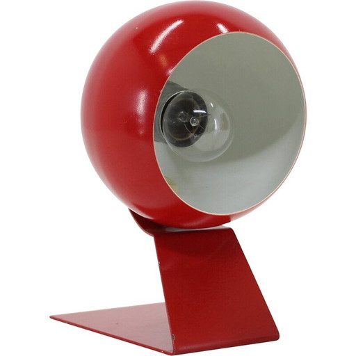 Vintage verstelbare rode tafellamp, Duitsland 1960