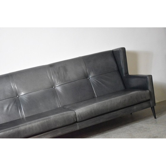 Image 1 of Vintage leren bank van Stine Prang voor Raun