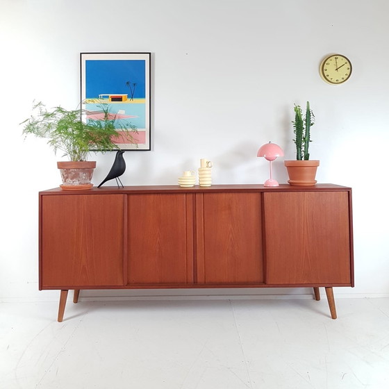 Image 1 of Vintage Deens Midboard Teak Dressoir