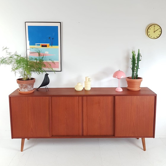 Image 1 of Vintage Deens Midboard Teak Dressoir