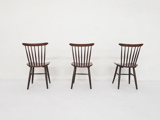 Image 1 of Drie vintage spijlenstoelen