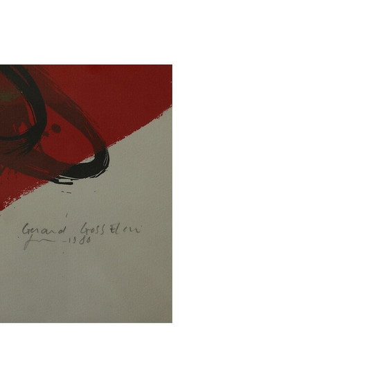 Image 1 of Vintage schilderij van Gérard Gosselin, hommage aan Lorca, 1986