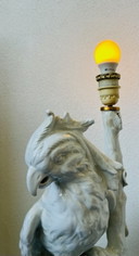MidCentury keramische Papegaai lamp