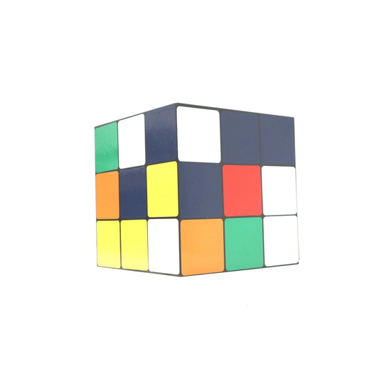Image 1 of Unieke Vierkante Jaren ’80 Salontafel Rubiks Kubus