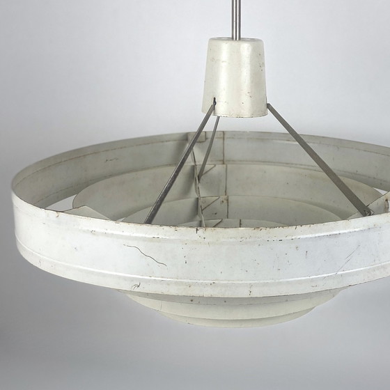 Image 1 of Vintage metalen hanglamp uit 1960 - Ontwerp
