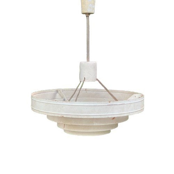 Image 1 of Vintage metalen hanglamp uit 1960 - Ontwerp