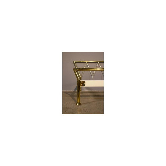 Image 1 of Vintage tweepersoons daybed in messing van Lipparini, Italië 1970