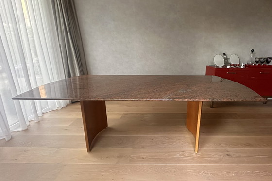 Image 1 of Marmeren tafel, model Menta multicolor rood