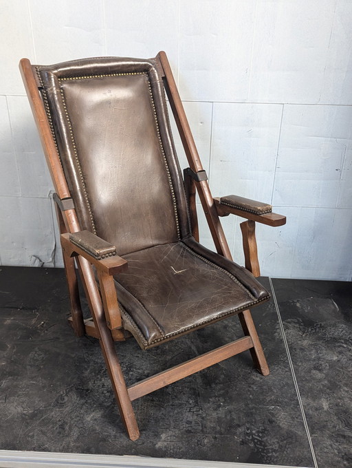 Antieke verstelbare fauteuil