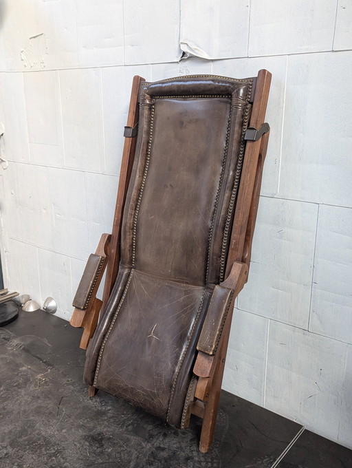 Antieke verstelbare fauteuil