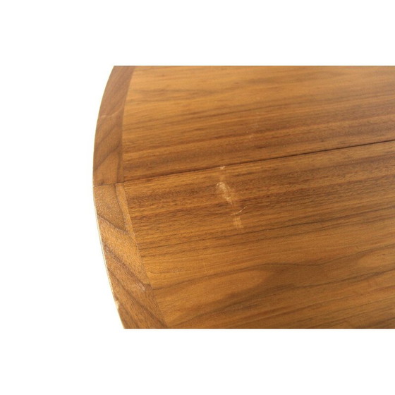 Image 1 of Vintage walnoot en beuken eetkamertafel, Zweden 1960